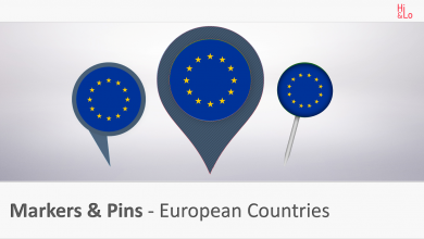 Markers & Pins European Countries 