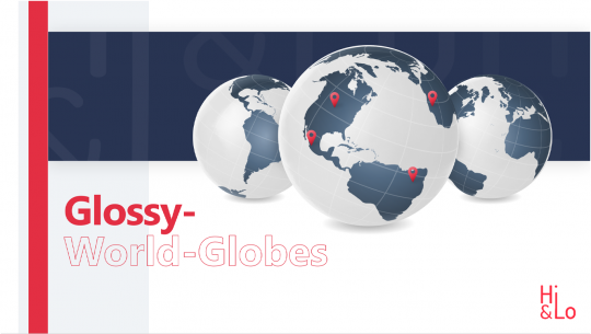 Glossy World Globes 