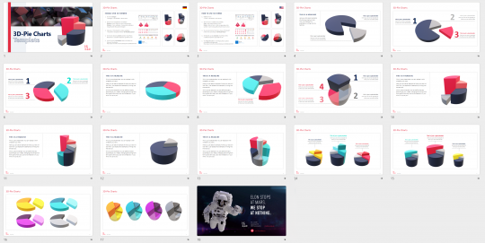 Hi&Lo Slides | 3D_Pie Charts | purchase online