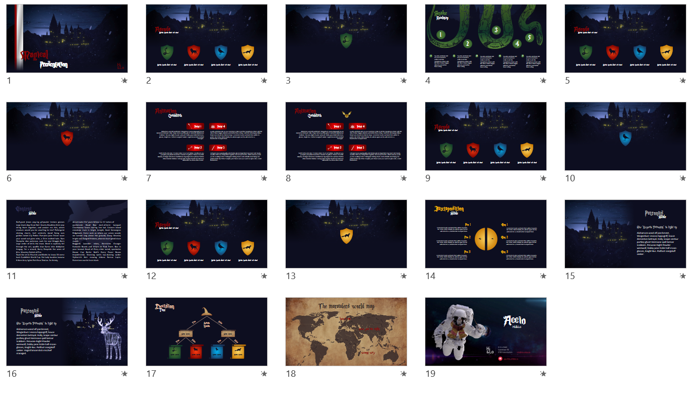 Magical Template Hi&Lo Slides | Animierte Magical PowerPoint Vorlage | online kaufen